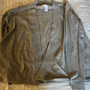 Design History Gray Open Front Cardigan